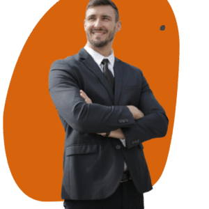 cut shape man orange